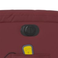 Електрически масажен накланящ стол виненочервен изкуствена кожа