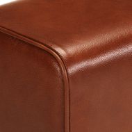 Пейка гимнастическа 38 см кафява естествена кожа и манго масив