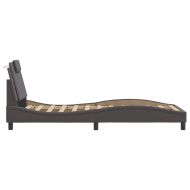 Рамка за легло Viana без матрак, сива, 80x200 см, изкуствена кожа