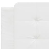 Рамка за легло без матрак Zadar, бяла, 90x200 см, изкуствена кожа