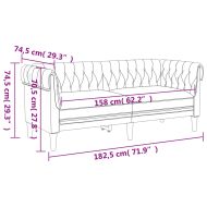 Комплект дивани 2 части тъмнокафяв текстил