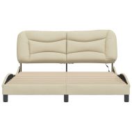 Рамка за легло с LED без матрак Hvar кремава 160x200 см плат