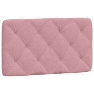 Рамка за легло с LED осветление без матрак, розова, 90x190 см, кадифе