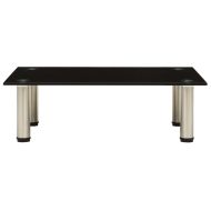 ТВ поставка, черна, 60x35x17 см, закалено стъкло