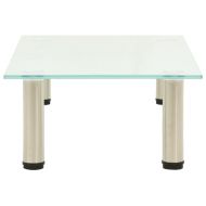 ТВ поставка, прозрачна, 60x35x17 см, закалено стъкло