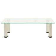 ТВ поставка, прозрачна, 60x35x17 см, закалено стъкло