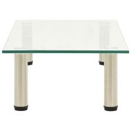 ТВ поставка, прозрачна, 60x35x17 см, закалено стъкло