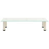 ТВ поставка, прозрачна, 80x35x17 см, закалено стъкло