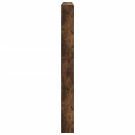 Шкаф за обувки с огледало, 5 нива, опушен дъб, 63x17x169,5 см