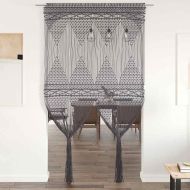 Завеса макраме, антрацит, 140x240 см, памук