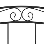 Рамка за легло, черна, метал, 200x200 cм