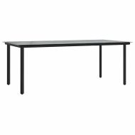 Комплект за хранене в градината 7 pcs Черно полиратан