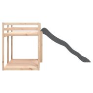 Двуетажно легло с пързалка и стълба, 80x200 см, бор масив