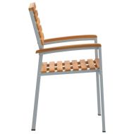 Градински стол 6 pcs Кафяво 56 x 57 x 87cm