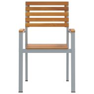 Градински стол 6 pcs Кафяво 56 x 57 x 87cm