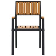 Градински стол 6 pcs Кафяво 56 x 57 x 87cm