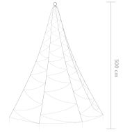 Дърво за стена с метална халка, 720 LED, студено бяло, 5 м