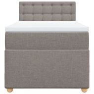 Боксспринг легло с матрак, таупе, 90x200 см, плат