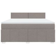 Боксспринг легло с матрак, таупе, 180x200 см, плат