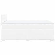 Боксспринг легло с матрак, бяло, 120x190 см изкуствена кожа