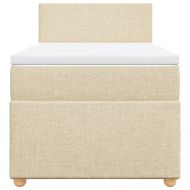 Боксспринг легло с матрак, кремава, 80x200 см, плат