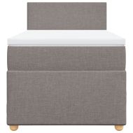 Боксспринг легло с матрак, таупе, 90x190 см, плат