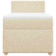 Боксспринг легло с матрак, кремава, 90x200 см, плат