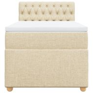 Боксспринг легло с матрак, кремаво, 100x200 см, плат