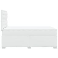 Боксспринг легло с матрак, бяло, 120x190 см изкуствена кожа