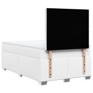 Боксспринг легло с матрак, бяло, 120x190 см изкуствена кожа