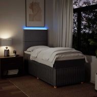 Боксспринг легло с матрак, таупе, 90x190 см, плат