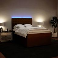 Боксспринг легло с матрак, розово, 160x200 см, кадифе