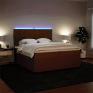 Боксспринг легло с матрак, розово, 200x200 см, кадифе