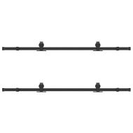 Комплект механизъм за плъзгаща врата, 366 см, стомана, черен