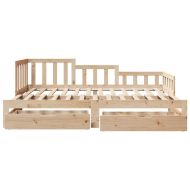 Дневно легло с уширение и чекмеджета без матрак 90x200 см