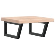 Стенен рафт за мивка, стомана и масивно дърво дъб