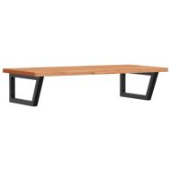 Стенен рафт за мивка, стомана и масивно дърво бук