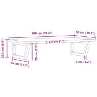 Стенен рафт за мивка, стомана и масивно дърво бук