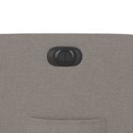 Електрически реклайнер стол, таупе, текстил