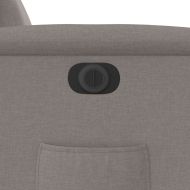 Електрически реклайнер стол, таупе, текстил