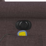 Електрически масажен наклоняем стол, тъмнокафяв, текстил