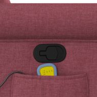 Масажен изправящ наклоняем стол, виненочервен, текстил