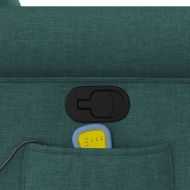 Изправящ масажен наклоняем стол, тъмнозелен, текстил