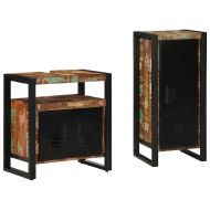 Комплект мебели за баня 2 pcs Солидна рециклирана дървесина