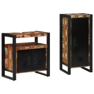 Комплект мебели за баня 2 pcs Солидна рециклирана дървесина