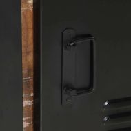 Комплект мебели за баня 3 pcs Кафяво Солидно възстановено дърво