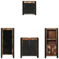 Комплект мебели за баня 4 pcs Кафяво Солидно мангово дърво