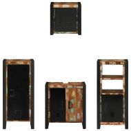 Комплект мебели за баня 4 pcs Кафяво Солидно мангово дърво