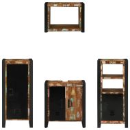 Комплект мебели за баня 4 pcs Кафяво Солидно мангово дърво