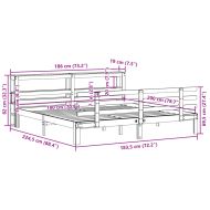 Рамка за легло с табла без матрак, бяла, 180x200 см